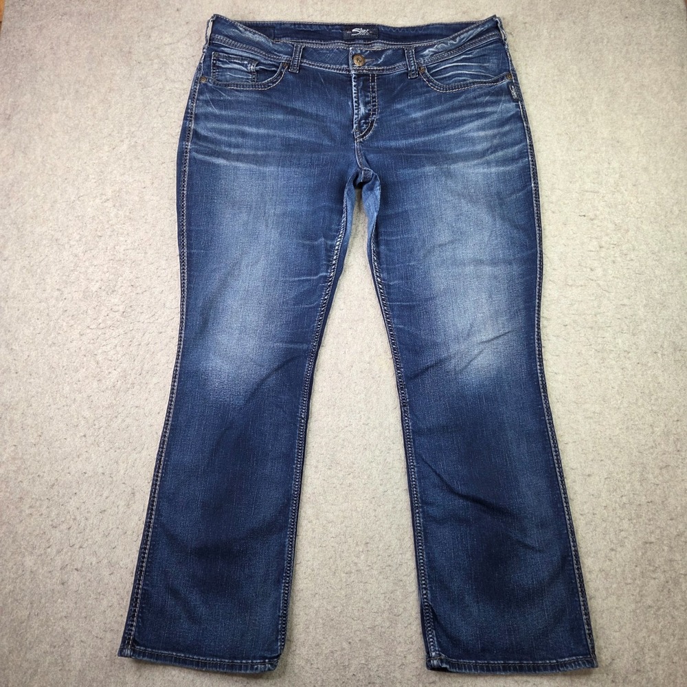 Silver Jeans Suki Slim Bootcut Womens 18 Boot Western Mid Rise Denim Cowgirl
